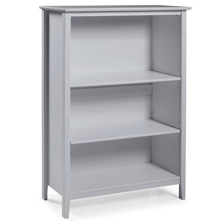 Alaterre Furniture Simplicity 48"H Wood 3-Shelf Bookcase, Dove Gray AJSP0580